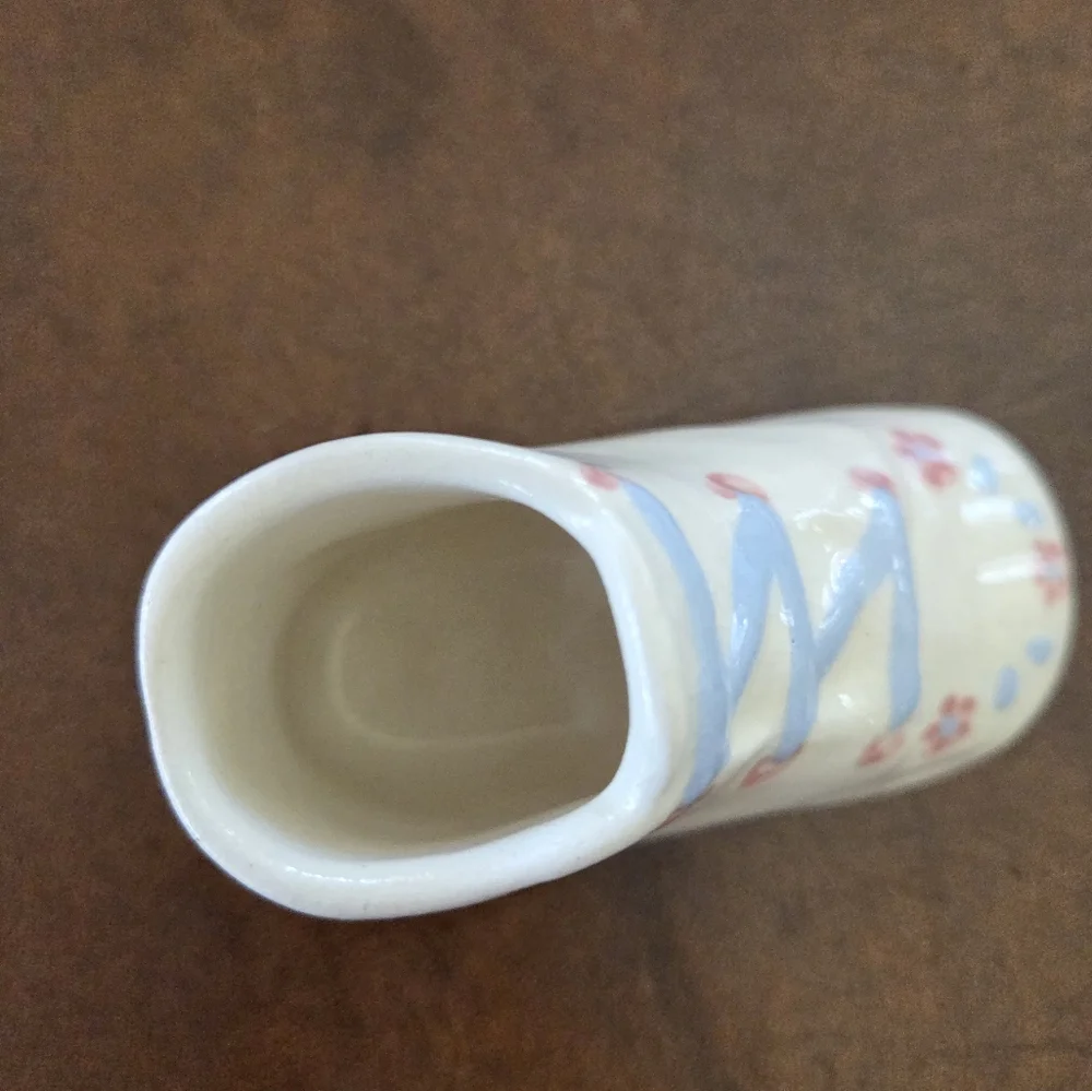 Vintage Baby Shoe Ceramic Planter